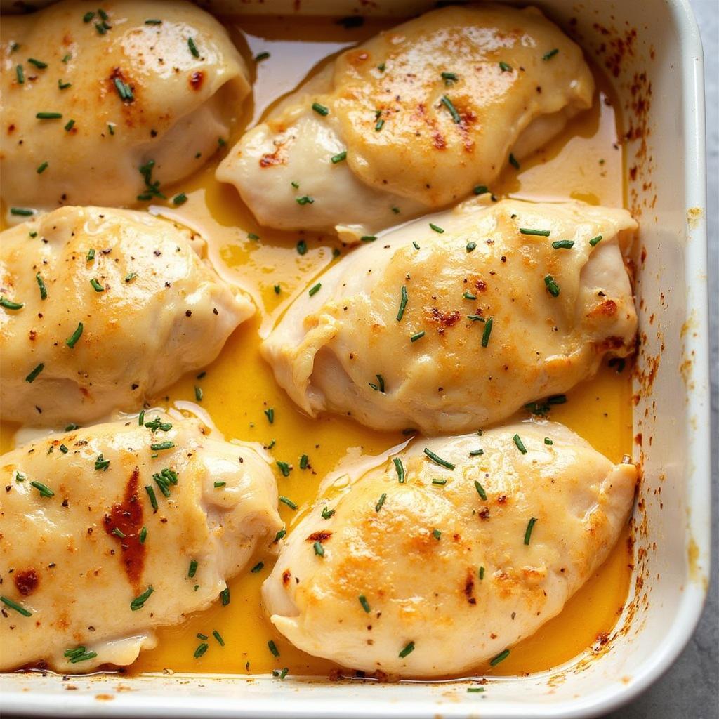 Juicy Baked Thin Chicken Breasts in Baking Dish