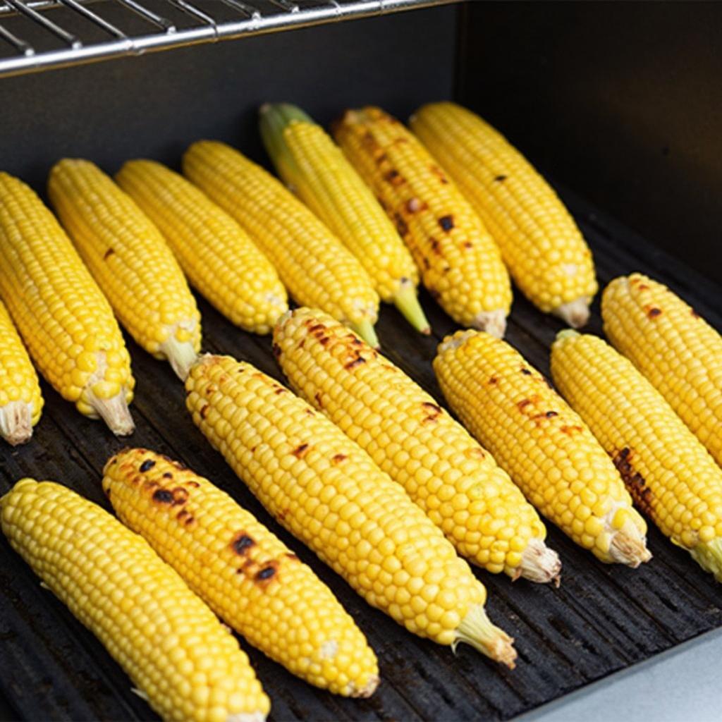 Grilling Naked Corn on the Cob on a Blackstone