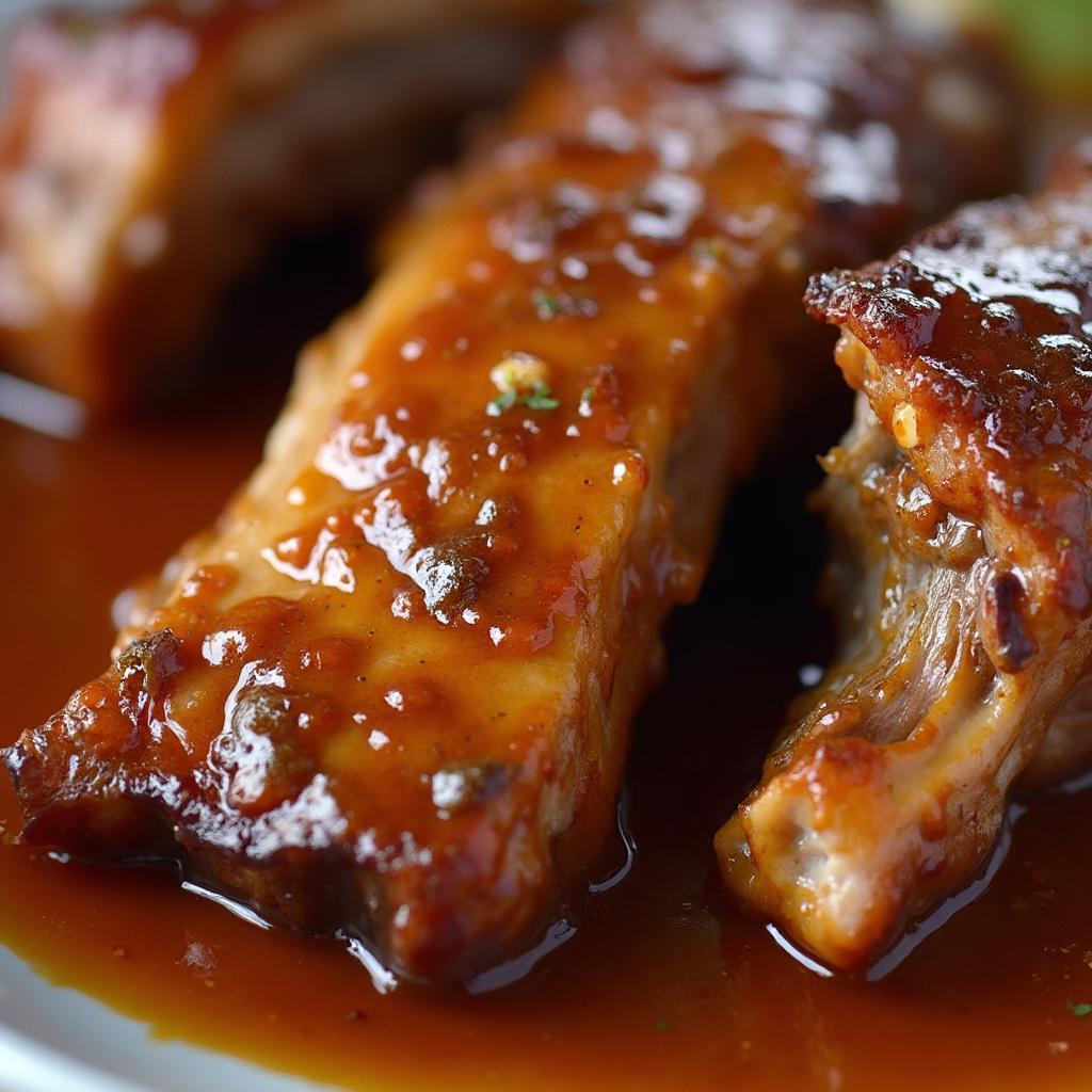 Braised Pork Riblets in Rich Sauce