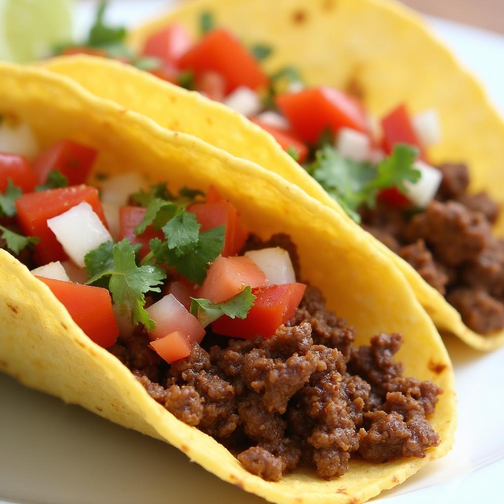 Ground Beef Tacos Made with Air Fryer Beef