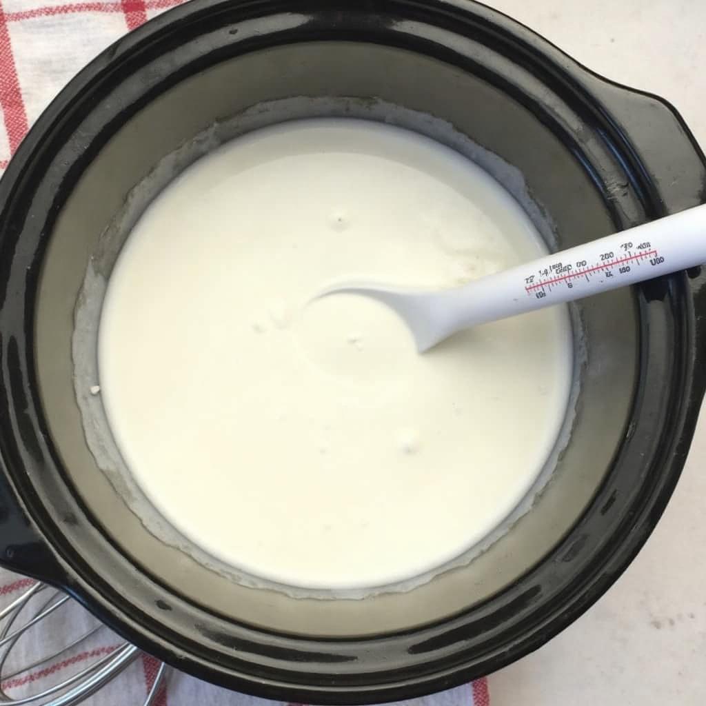 Heating Milk in a Slow Cooker for Yogurt