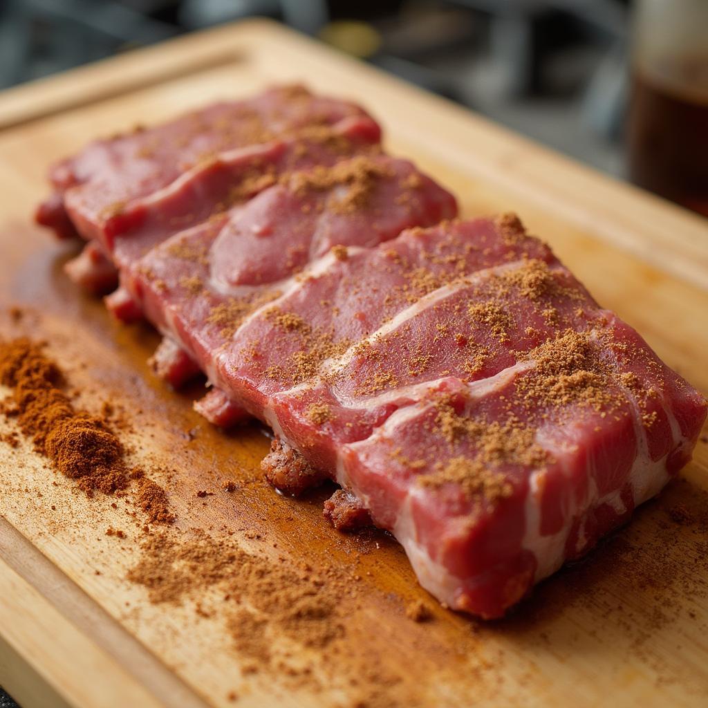 Seasoned Pork Riblets Ready for Stovetop Braising