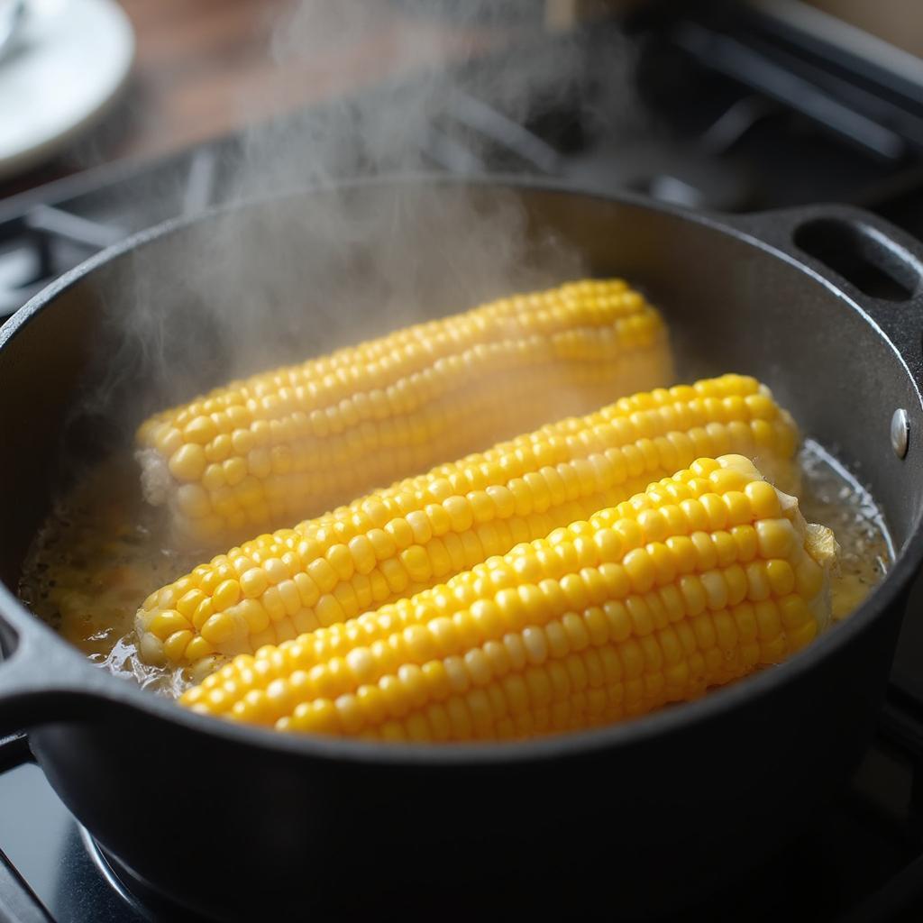 Boiling Corn for Chickens