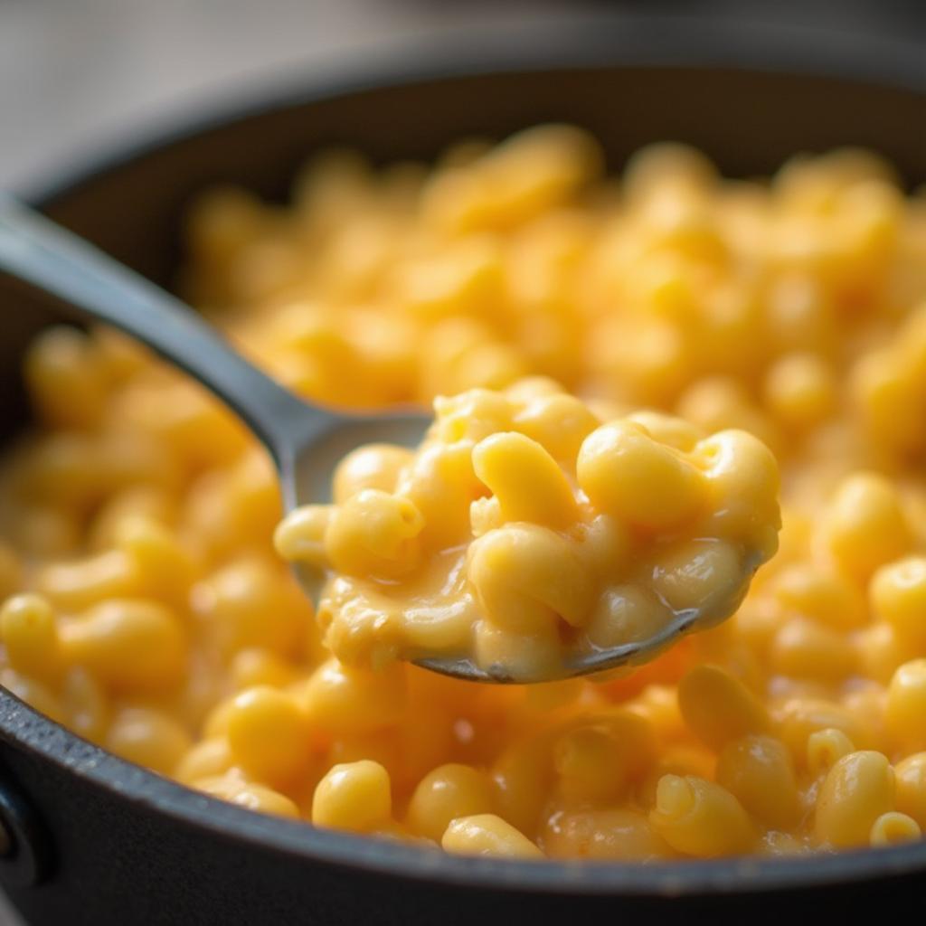 Quick Campfire Mac and Cheese prepared in a Can Cooker