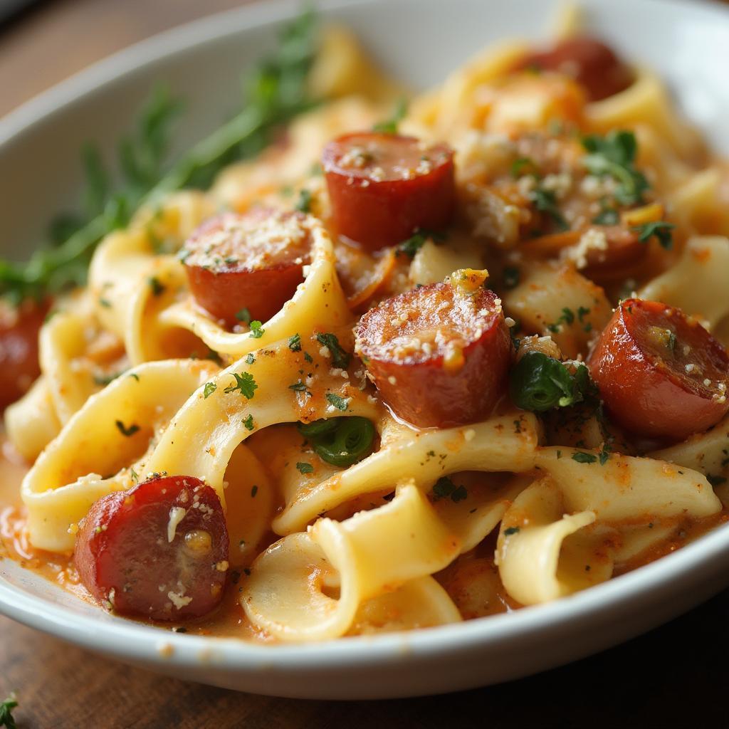 Smoked Sausage Pasta Dish