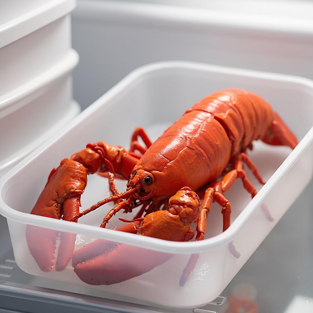 Thawing Cooked Lobster in the Refrigerator