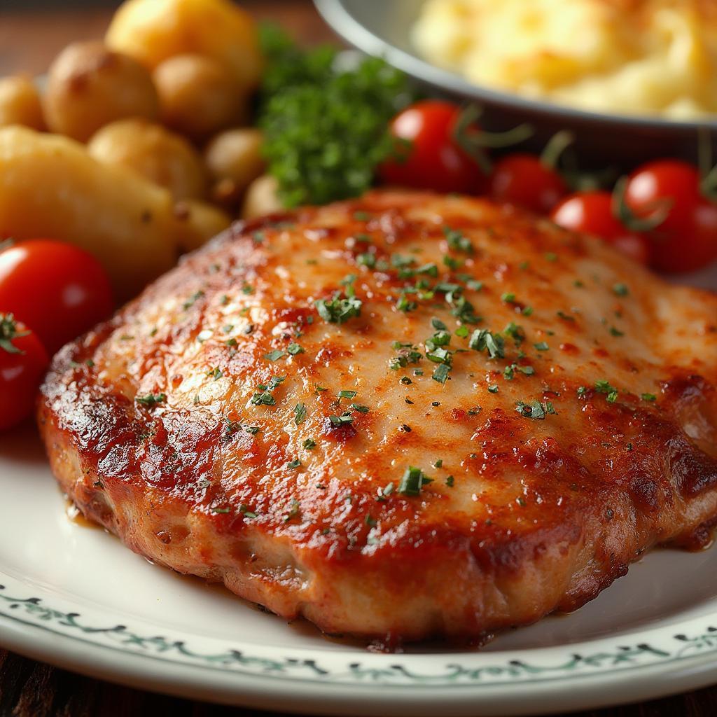 Air Fryer Ham Steak with Sides