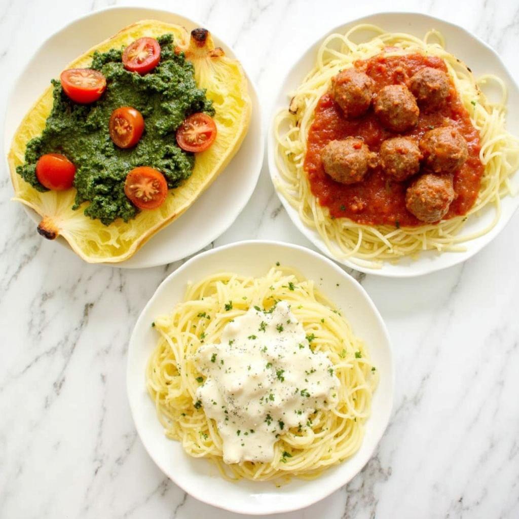 Serving Air Fryer Spaghetti Squash