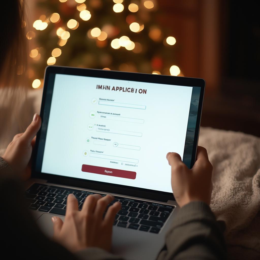 Applying for Xmas Loan Online via Website