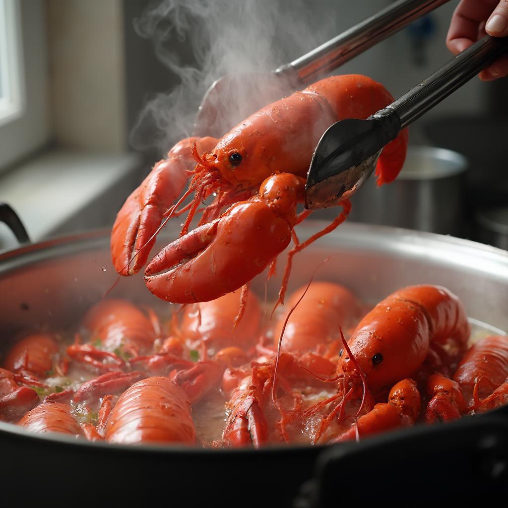 Boiling Lobster in a Pot