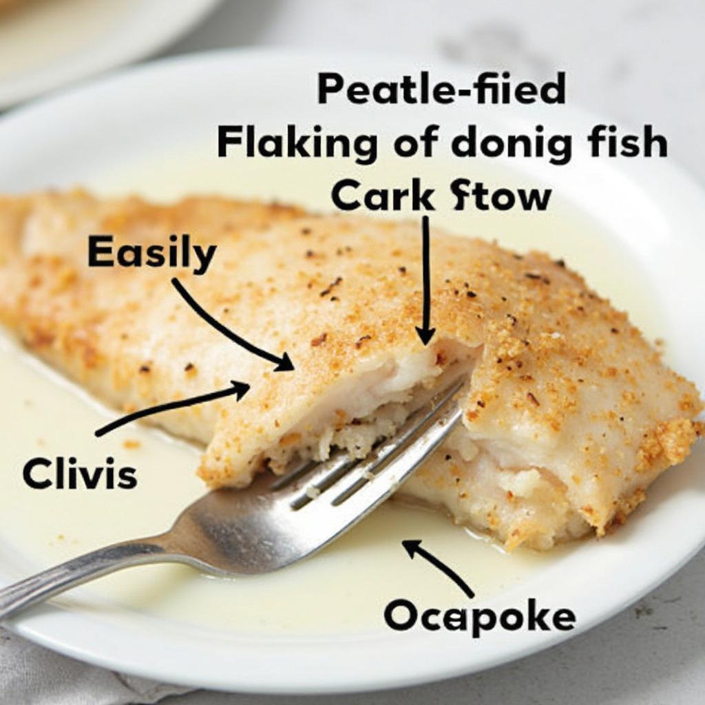 Checking Fish Doneness using a Fork