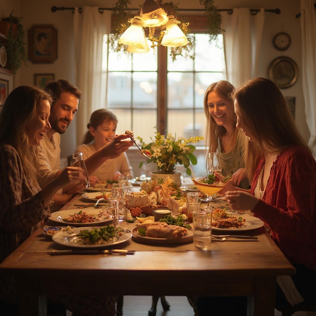 Family Enjoying a Home-Cooked Meal in Wheat Ridge