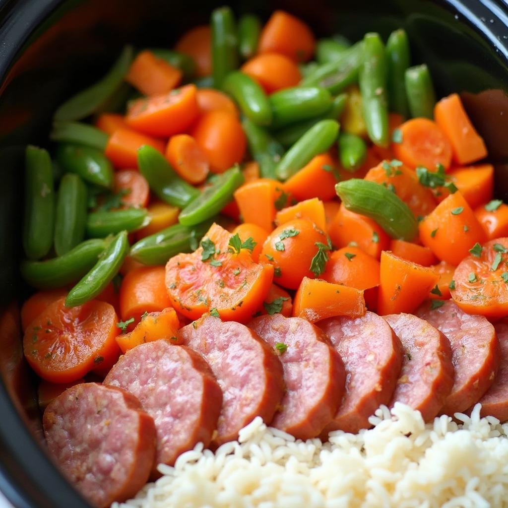 Jambalaya Ingredients Prepped for Can Cooker