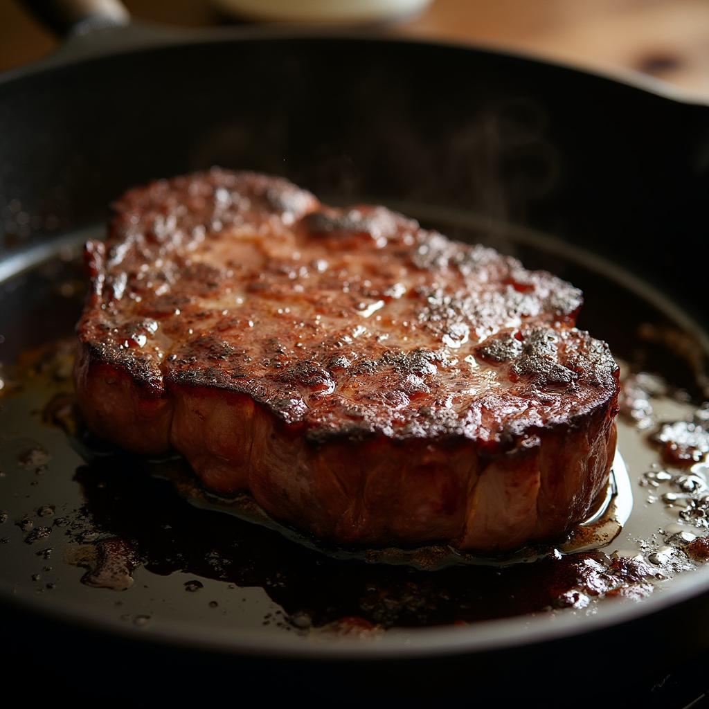 Pan-Searing a Dry Aged New York Strip Steak to Perfection