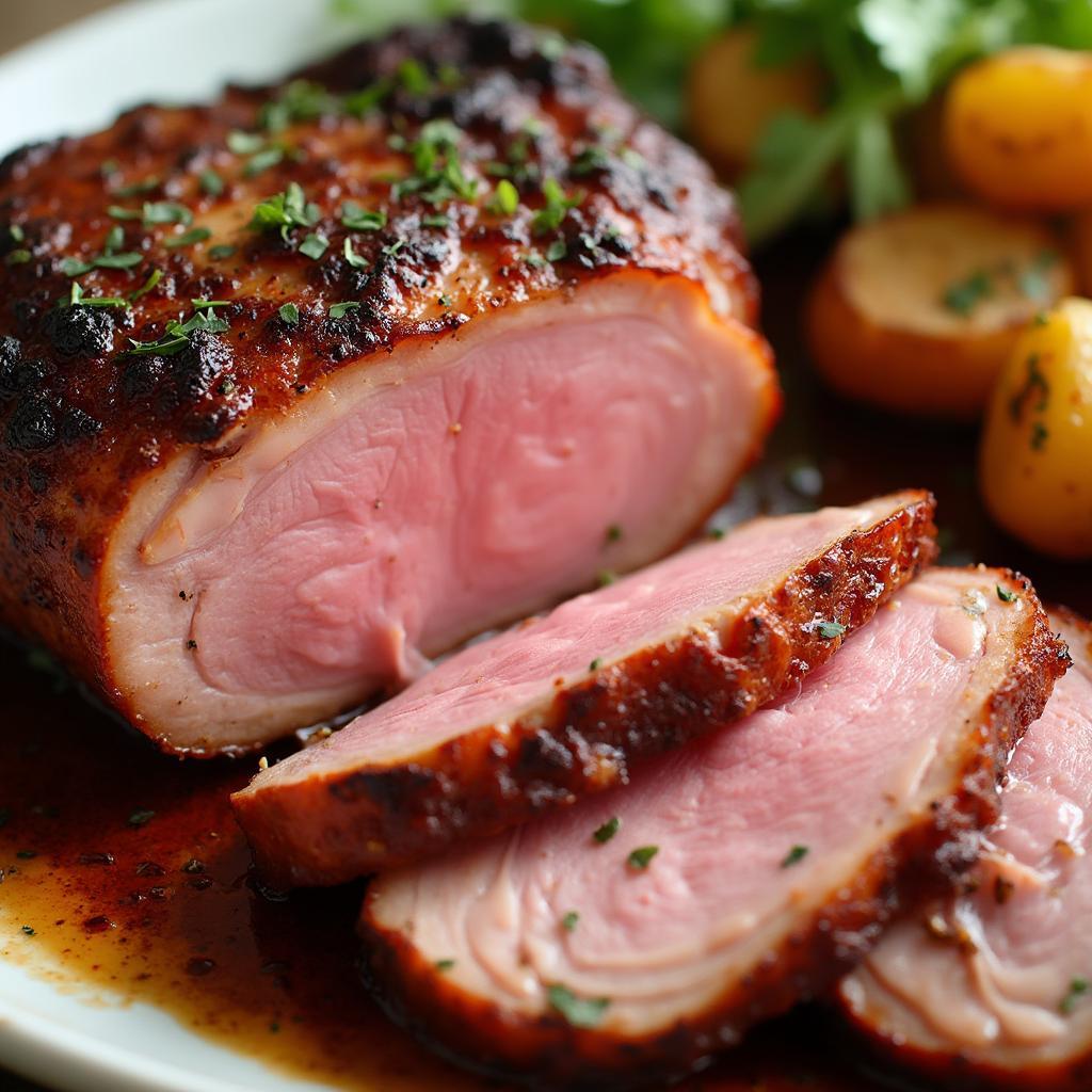 Perfectly Cooked Air Fryer Ham Steak