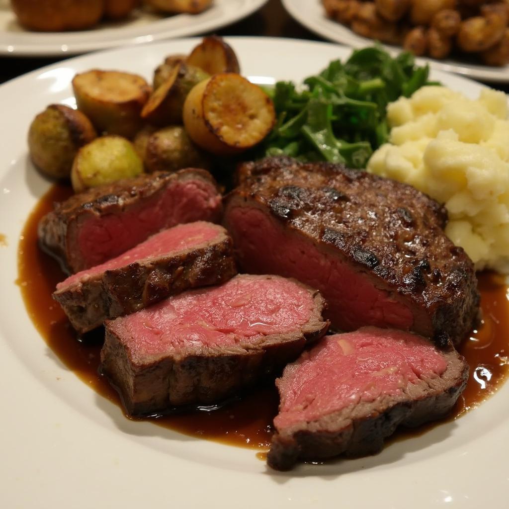 Plated Ribeye Cap Steak