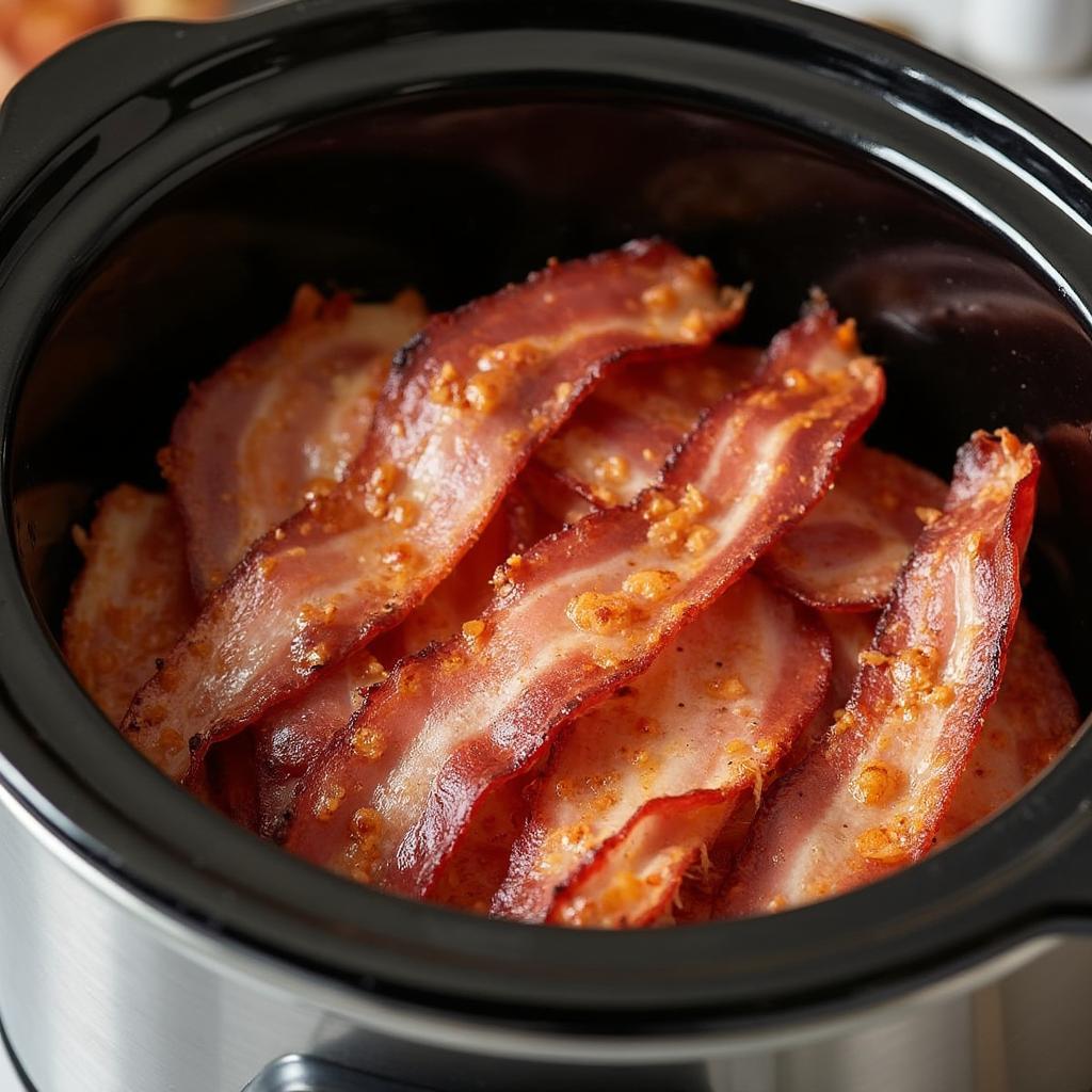 Crispy Bacon in Slow Cooker