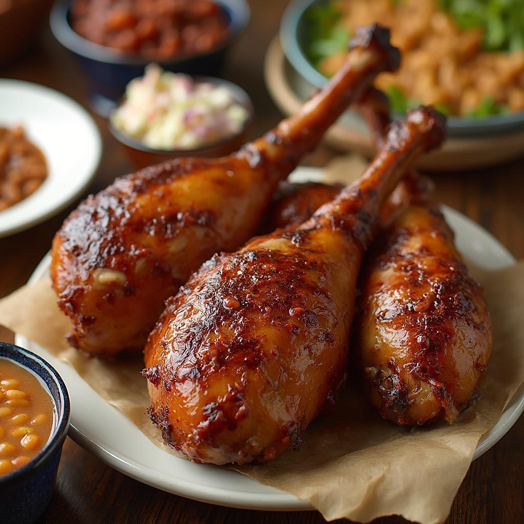 Smoked Turkey Legs with Sides