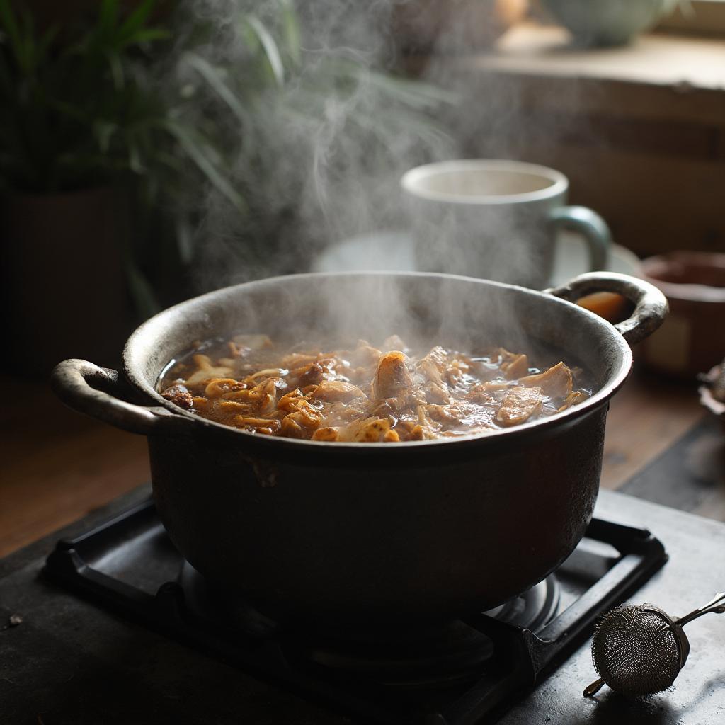 Brewing Turkey Tail Mushroom Tea on the Stovetop